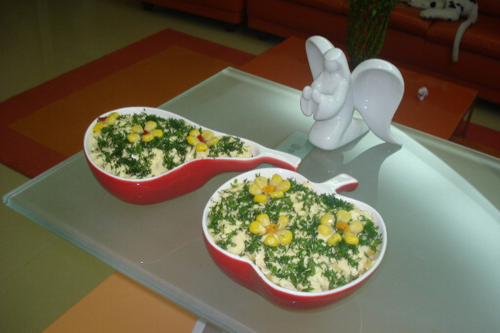 SALATA DE FASOLE GALBENA(CU MAIONEZA SI USTUROI)