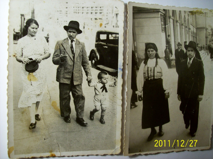 VICTOR STANCIU si sotia ELISABETA cu fiul lor IONEL in 1935 la Bucuresti..