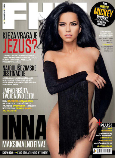 FHM-Slovenia-Cover-January-2012 - Inna on the cover of FHM Slovenia 2012