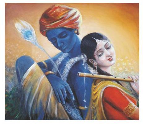 radha_krishna_2 - Krishna si Radha-un cuplu consacrat in panetonul hindus