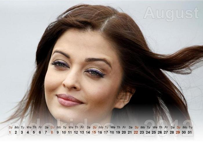 aish:* - calendare cu  actori indieni 2012