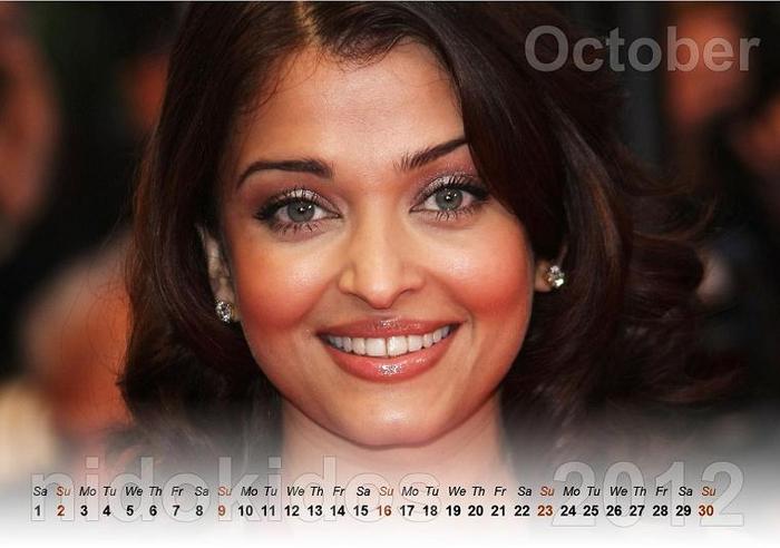 aish:* - calendare cu  actori indieni 2012