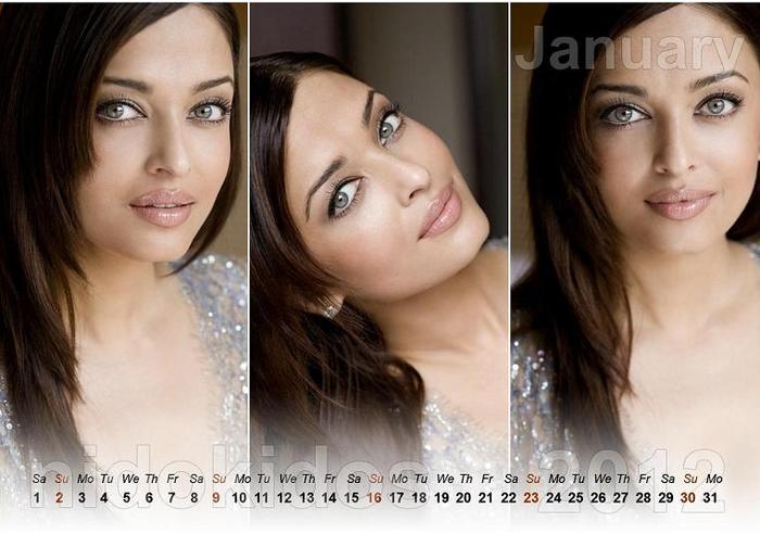 aish:* - calendare cu  actori indieni 2012