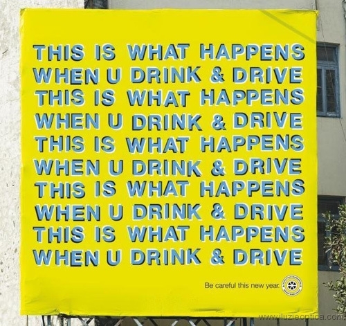 Drink and drive - Iluzii optice