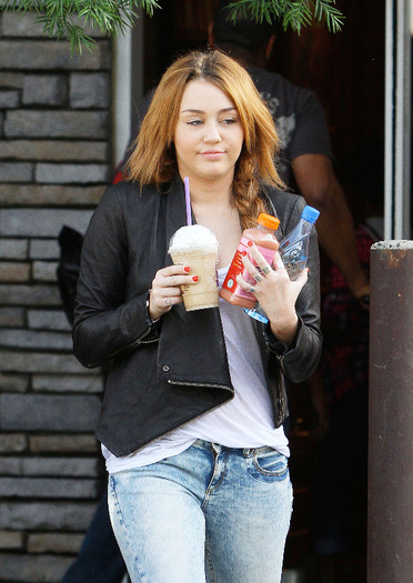 001 - Miley Cyrus At Coffee Bean in Toluca Lake