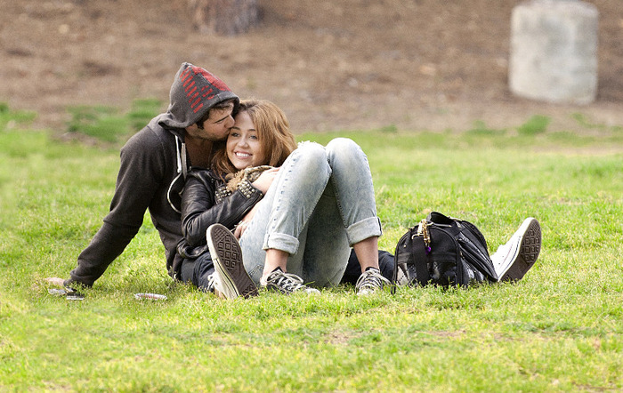 001 - Miley Cyrus At Griffith Park in Los Angeles with Josh Bowman