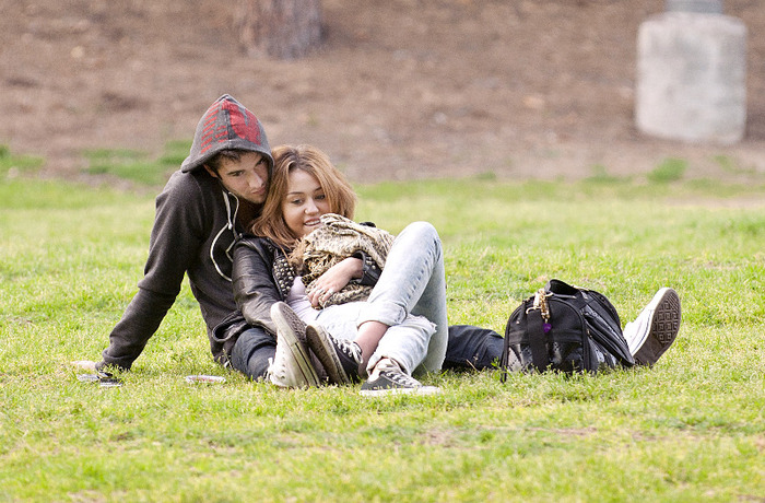 004 - Miley Cyrus At Griffith Park in Los Angeles with Josh Bowman