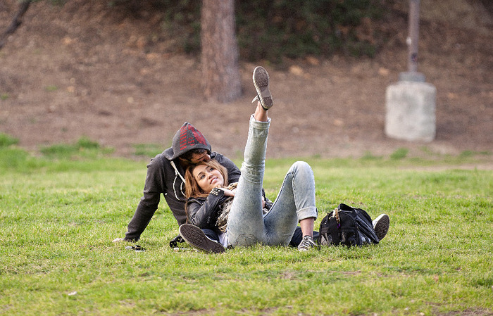 006 - Miley Cyrus At Griffith Park in Los Angeles with Josh Bowman