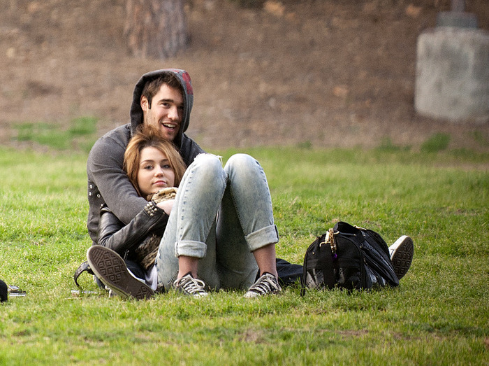007 - Miley Cyrus At Griffith Park in Los Angeles with Josh Bowman
