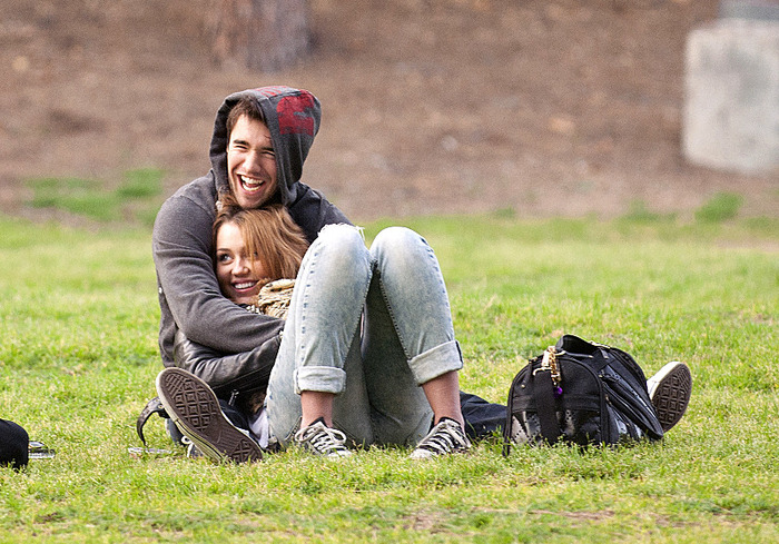 008 - Miley Cyrus At Griffith Park in Los Angeles with Josh Bowman