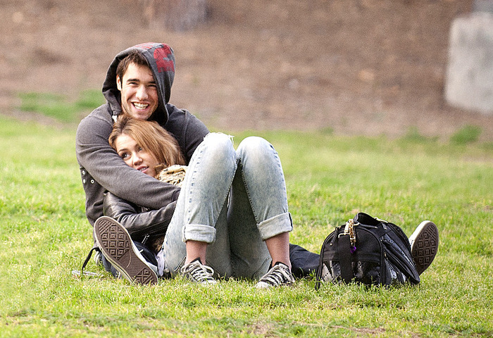 012 - Miley Cyrus At Griffith Park in Los Angeles with Josh Bowman