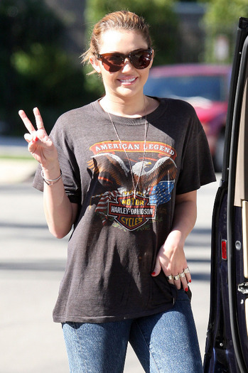 002 - Miley Cyrus Out and about in Beverly Hills