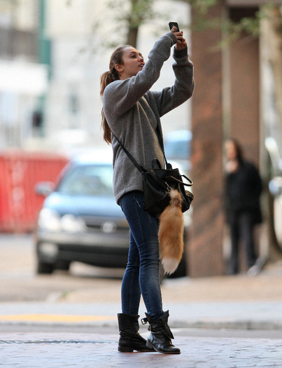 008 - Miley Cyrus Walking in New Orleans