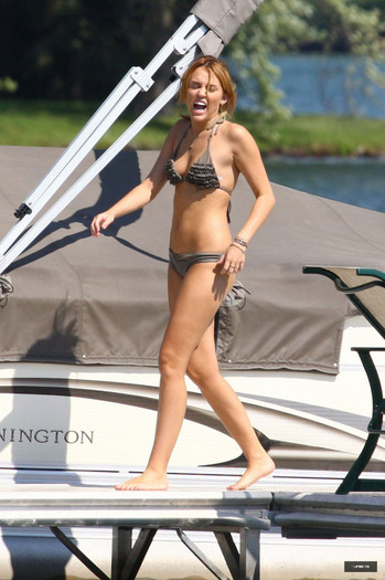 12 - Miley Cyrus At the Beach in Michigan - July 31
