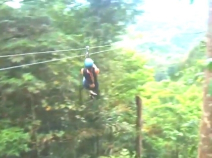 normal_003 - Miley Cyrus Ziplining in Costa Rica
