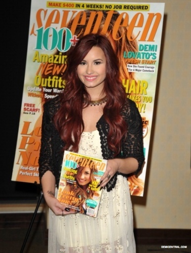 normal_DEMICENT004 - Demi Lovato 2012 Signs Copies Of Her Seventeen Magazine Cover Issue