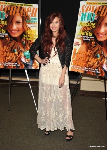 normal_DEMICENT011 - Demi Lovato 2012 Signs Copies Of Her Seventeen Magazine Cover Issue