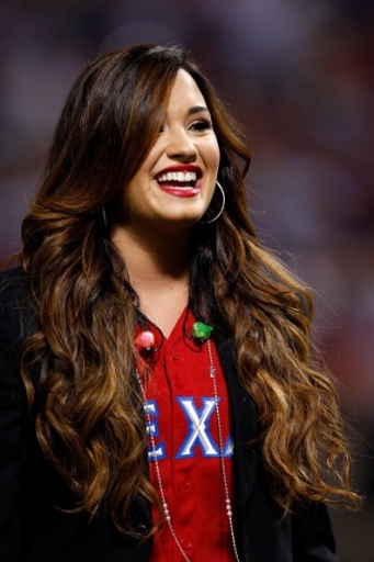 normal_DEMICENT003 - Demi Lovato 2011 World Series Game 5 St Louis Cardinals v Texas Rangers