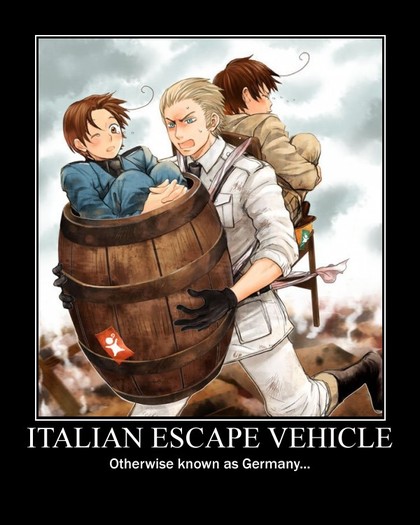 Italian escape vehicle - Hetalia motivationals