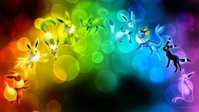 eeveelution_rainbow_wallpaper_by_arkeis_pokemon-d49kjyc - Eeveelutions