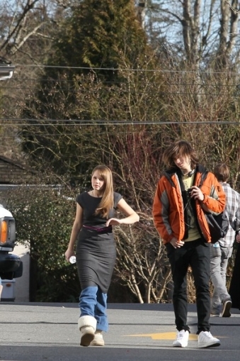 normal_Debby+hangs+out+with+Chris+xLVc5SWrCWCl - Debby Ryan 16 Wishes 2010 Walking Back to Trailer With Chris February 24 2010