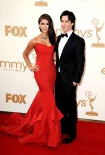 = - nina dobrev and ian somerhalder