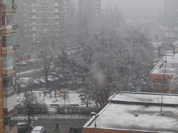 ninsoare in Bucuresti...; 21 IANUARIE 2012...
