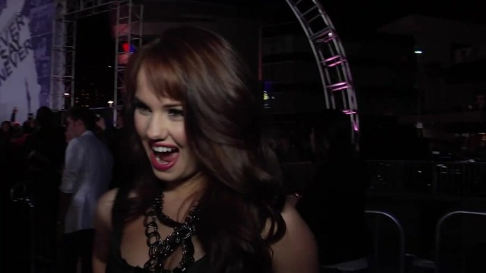 Debby Ryan Meets Justin Bieber At Never Say Never Movie Premiere 0030