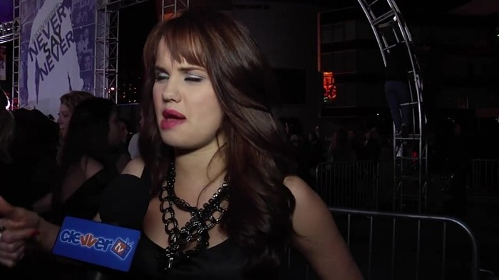 Debby Ryan Meets Justin Bieber At Never Say Never Movie Premiere 0511
