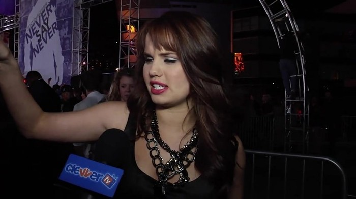 Debby Ryan Meets Justin Bieber At Never Say Never Movie Premiere 0533