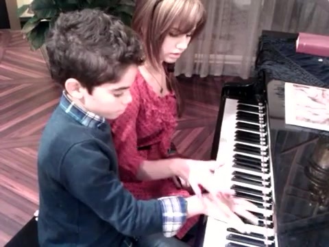 Debby Ryan gives Cameron a quick piano lesson 108