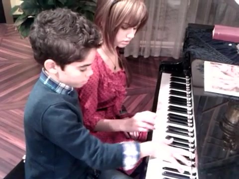 Debby Ryan gives Cameron a quick piano lesson 111