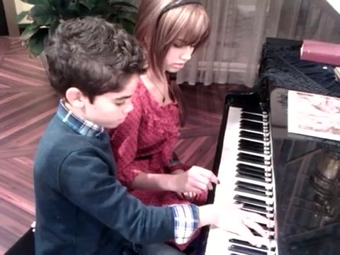Debby Ryan gives Cameron a quick piano lesson 116