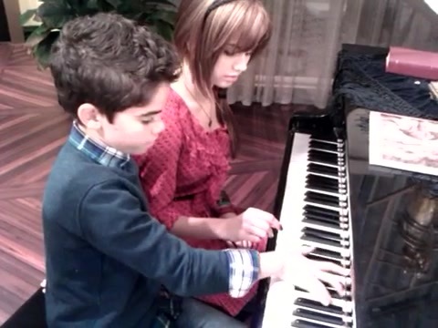 Debby Ryan gives Cameron a quick piano lesson 120