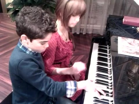 Debby Ryan gives Cameron a quick piano lesson 135