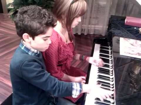 Debby Ryan gives Cameron a quick piano lesson 146