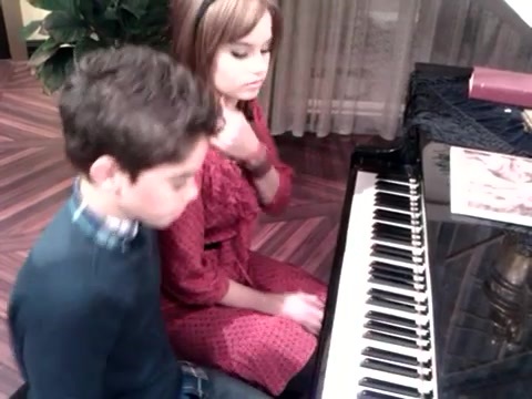 Debby Ryan gives Cameron a quick piano lesson 153