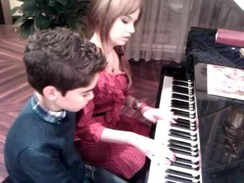 Debby Ryan gives Cameron a quick piano lesson 156