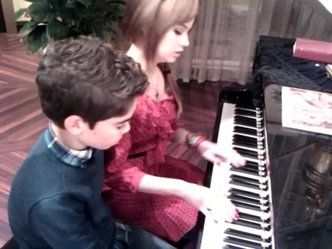 Debby Ryan gives Cameron a quick piano lesson 157