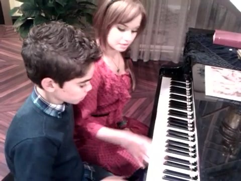 Debby Ryan gives Cameron a quick piano lesson 162