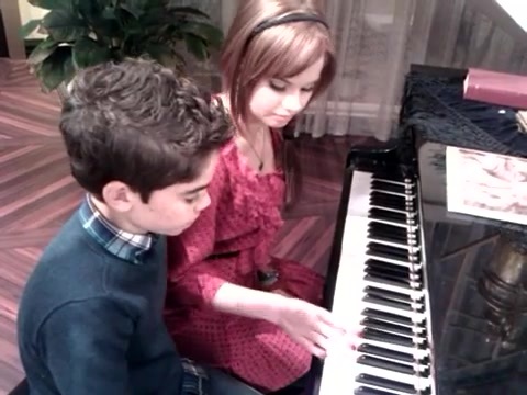 Debby Ryan gives Cameron a quick piano lesson 168