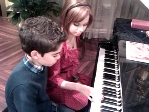 Debby Ryan gives Cameron a quick piano lesson 170