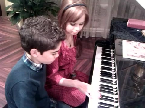 Debby Ryan gives Cameron a quick piano lesson 171