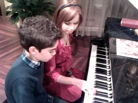 Debby Ryan gives Cameron a quick piano lesson 172