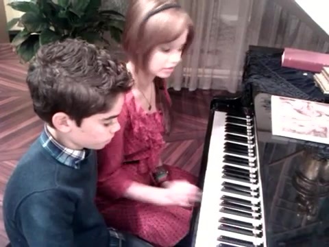 Debby Ryan gives Cameron a quick piano lesson 178