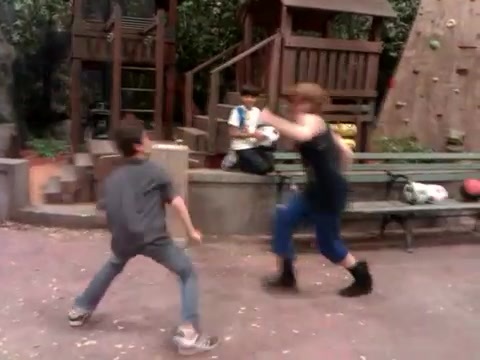 Cameron vs. Debby - Kung Fu battle! 051