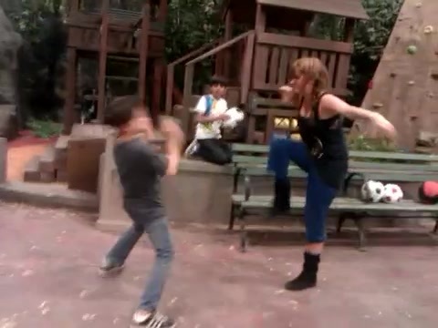 Cameron vs. Debby - Kung Fu battle! 060