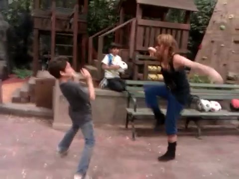 Cameron vs. Debby - Kung Fu battle! 061