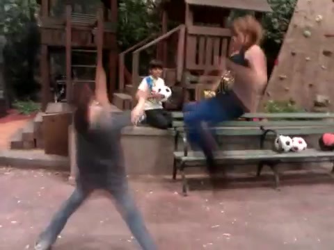 Cameron vs. Debby - Kung Fu battle! 063