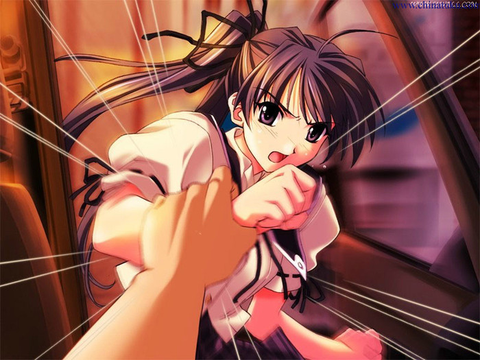 anime girl angry